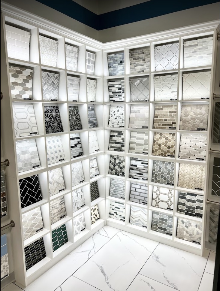 mosaic tile display at Floor to Ceiling Carpet One